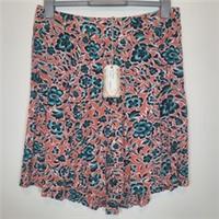 Fat Face Wynne Skirt Sketched Flora Orange Size 14 New - 14 Regular
