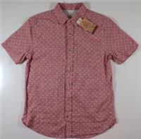 FAT FACE FLORAL PRINT COTTON SHORT SLEEVE SHIRT - ORANGE ROSE 972733 MEN S - S Regular