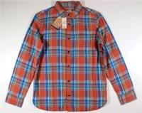 FAT FACE CHESIL CHECK COTTON LONG SLEEVE SHIRT - RUST 972719 MEN S - S Regular