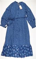 FAT FACE CORA WOODBLOCK LONG SLEEVE MAXI TIERED DRESS BLUE 972777 WOMEN UK12 - UK 12 Regular