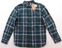 FAT FACE CHESIL CHECK COTTON LONG SLEEVE SHIRT - GREEN 972717 MEN S - S Regular