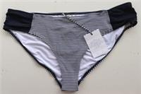 FAT FACE BRETON RUCHED STRIPED BOTTOM BIKINI BRIEFS BOTTOMS NAVY WOMEN UK18 - UK 18 Regular