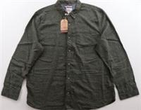 FAT FACE TICKTON PRINT COTTON LONG SLEEVE SHIRT - GREEN KHAKI 957024 - MEN S 2XL - S / XL / 2XL Regular
