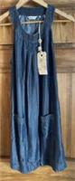 Fat Face Round Neck Blue Demin Short Dress-Size 14(more Like 12-New With tag - 14 (more 12/14) Regular