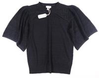 FAT FACE ANGELINA KNIT SHORT SLEEVE BLOUSE TOP - BLACK 976885 WOMEN UK10 - UK 10 Regular