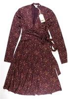 FAT FACE DELPHINE DOT PRINT LONG SLEEVE WRAP DRESS 975919 - WOMEN UK8 24 LONG - UK8 / UK24 Tall
