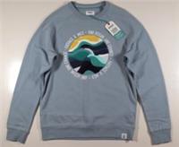 FAT FACE MCS BOUCLE GRAPHIC COTTON CREW NECK SWEATSHIRT - BLUE 975432 MEN XS - XS Regular