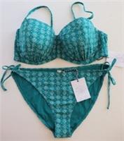 FAT FACE CARLY DAISY DIAMOND FULLER BUST UNDERWIRED BIKINI SWIMSUIT WOMEN UK18 - UK 18 Regular