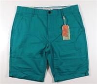 FAT FACE WHITBY LIGHT COTTON 10.5" CHINO SHORTS - JADE GREEN 976871 MEN W36 40 - 36 / 40 Regular