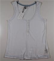 FAT FACE ISLA HENLEY VEST SOFT COTTON PJ PYJAMA TOP - WHITE 974485 - WOMEN UK14 - UK 14 Regular