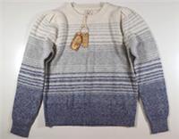 FAT FACE STATEMENT STRIPE SOFT COTTON KNIT JUMPER - MID BLUE 972878 WOMEN UK14 - UK 10 Regular