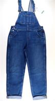 FAT FACE LEWES STRETCH COTTON DENIM DUNGAREES - BLUE 971045 - WOMEN UK22 SHORT - UK 22 Regular