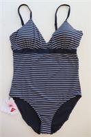 FAT FACE BRETON RETRO STRIPE TUMMY CONTROL PADDED ONE PIECE SWIMSUIT WOMEN UK8 - UK 8 Regular