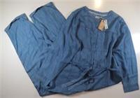 FAT FACE IMOGEN DENIM TENCEL LONG SLEEVE JUMPSUIT 972786 - WOMEN UK22 LONG - UK22 Regular