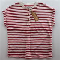 FAT FACE SOUTHBOURNE HENLEY STRIPED COTTON TOP - IVORY 974765 WOMEN UK10 - 10 Regular