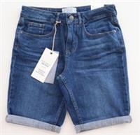 FAT FACE BERMUDA STRETCH SOFT COTTON DENIM SHORTS - BLUE 952793 - WOMEN UK8 - 8 Regular