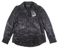 FAT FACE COPPER & BLACK KATE JACQUARD SHIRT BLOUSE TOP - BLACK 977731 WOMEN UK18 - 18 Regular
