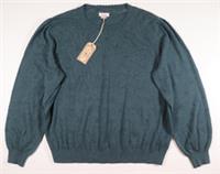 FAT FACE BONNIE COTTON WOOL PATTERN KNIT JUMPER - TEAL GREEN 970601 - WOMEN UK24 - 24 Regular