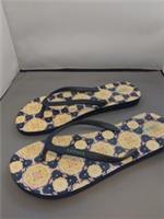 fatface ladies flip flops Size 6 Navy / Multi
