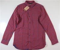 FAT FACE CHESIL GINGHAM COTTON LONG SLEEVE SHIRT - ORANGE 970724 MEN S REG TALL - S Regular