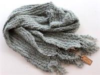 FAT FACE PLAIN SOFT BOBBLE KNIT SCARF - GREEN HAZE 959716 - WOMEN ONE SIZE
