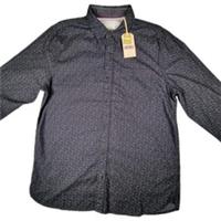 FatFace Men's Leaf Print Shirt M Regular Dark Grey Long Sleeve NWT - M Regular