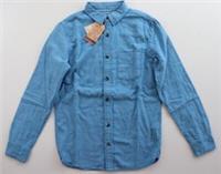 FAT FACE CHESIL PLAIN LONG SLEEVE 100% COTTON SHIRT - BLUE 972720 MEN XS - XS Regular