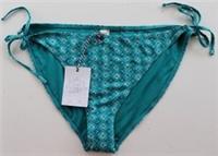 FAT FACE DAISY DIAMOND TIE SIDE BIKINI BOTTOMS SWIMWEAR TURQUOISE WOMEN UK18 - 18 Regular
