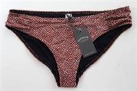 FAT FACE TRIBAL GEO GATHERED BIKINI BOTTOMS SWIMWEAR RED FIREBRICK - WOMEN UK12 - 12 Regular