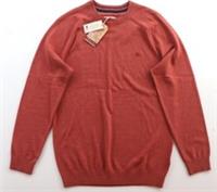 FAT FACE BRAUNTON CREW NECK COTTON WOOL KNIT JUMPER - ORANGE 970259 MEN S - S Regular