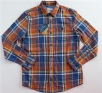 FAT FACE BOTANY CHECK COTTON LONG SLEEVE SHIRT RUST 972716 MEN S TALL - S Big & Tall