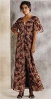 Fat Face Copper & Black Scarlet Chiffon Dress Size 16 42 Bust BNWT! RRP &pound;89 - 16 Regular