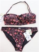 FAT FACE MONKEYS BOW BANDEAU PADDED NON-WIRED SWIMWEAR BIKINI WOMEN UK6 - 6 Regular