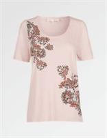 Fat Face - Women's - CB Emb Paisley Tee - Pink/Coral - Size 8 - BNWT - 8 Regular