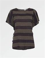 Fat Face - Women's - Lauren Stripe Top - Black - Size 8 - BNWT - 8 Regular