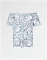 Fat Face - Women's - Ellen Linear Batik Blouse - White - Size 6 - BNWT - 6 Regular