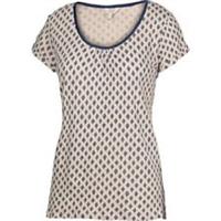 Fat Face - Women's - Southsea Indigo Diamond Tee - Blue - Size 6 - BNWT - 6 Regular