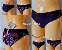 FAT FACE REVERSIBLE BIKINI BOTTOM PURPLE PINK SWIMWEAR HIPSTER BEACHWEAR UK 8 - 8 Regular