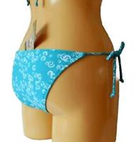 LADIES FAT FACE BIKINI BOTTOM AQUA GREEN BLUE SIDE TIE LINED UK 8 16 18 BNWT - 18 Regular