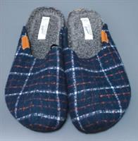 Fatface navy blue checked slip on mule slipper size 40 or UK 6 NEW