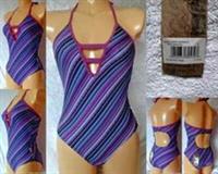 FAT FACE LADIES TEENS PURPLE SWIMSUIT SWIMWEAR SPORTSWEAR BEACH POOL UK 8 BNWT - 8 Regular