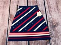 DHELA Skirt Women's Small Red White Blue Striped A Line Jersey Stretch New - S Regular
