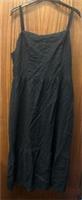 Tagged Fat Face 100% Linen Black Dress Open Back Size 18 Rrp £45 - 18 Regular