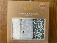 BNIB Fat Face Ladies Pack of Three Bee Mini Knickers - Size 18