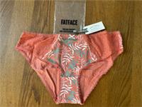BNWT Fat Face Coral Abstract Leaf Mini Knickers - Size 14