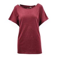 FATFACE Ivy Organic Cotton Burgundy Red T-Shirt - 24 Regular