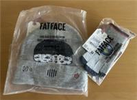 FatFace Space Themed Kids Beanie Hat & Gloves Set BNWT - Size M