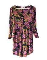 Women's FAT FACE Tunic Top Size 12 Flower Print - HS/02 - 12 Regular