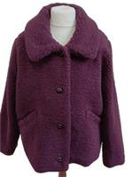 Fat Face Alice Faux Fur Short Jacket Dark Plum Size:UK 18 - NWT - 18 Regular