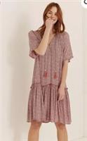 Fat Face Pembury Ditsy Volume Dress Coral Boho Romantic (UK 10) NEW / BNWT - 10 Regular